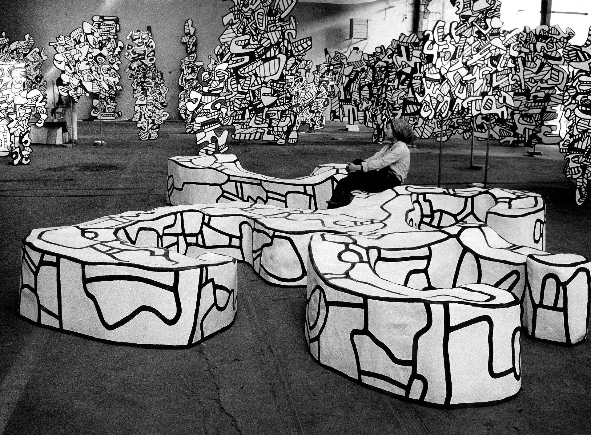 Jean Dubuffet Banc-salon et Cerfs-volants